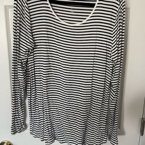 Women’s Gap Luxe top strip blouse long sleeve large